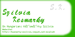 szilvia kesmarky business card